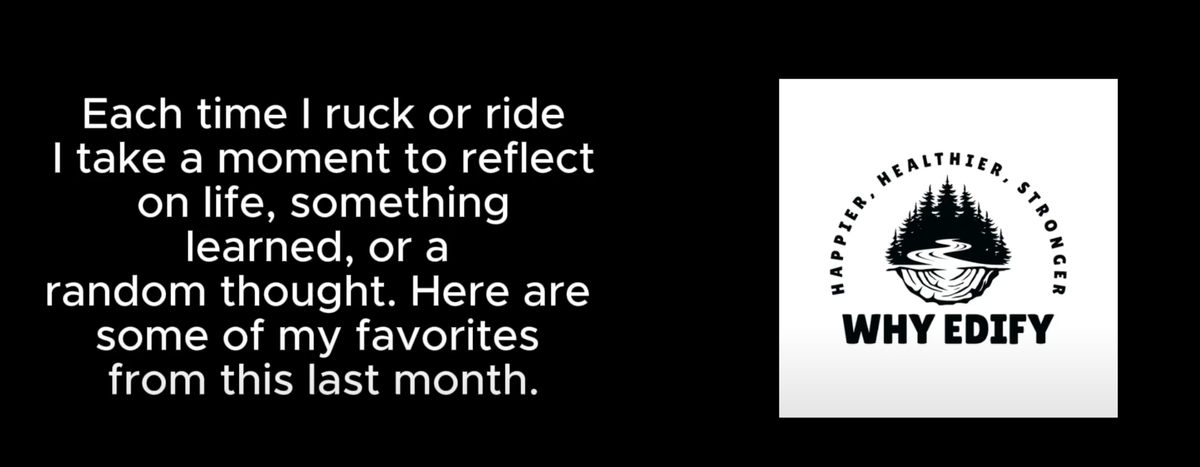 Donuts, Do What You Can, and Get Outside - Ruck and Ride Reflections