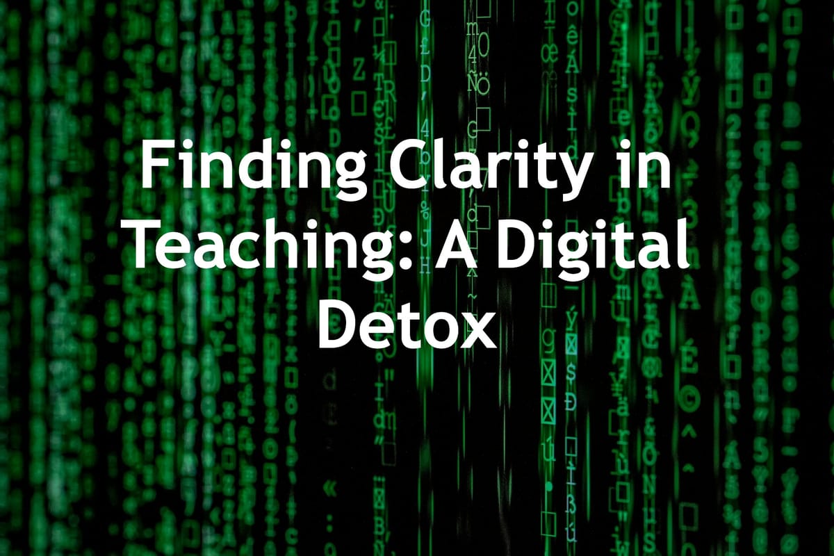 Finding Clarity in Teaching: A Digital Detox