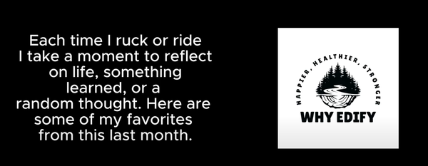 Donuts, Do What You Can, and Get Outside - Ruck and Ride Reflections